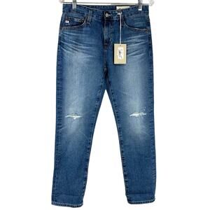 AG Adriano Goldschmied NWT Ex-Boyfriend Slouchy Slim Jeans Size 25 Distressed